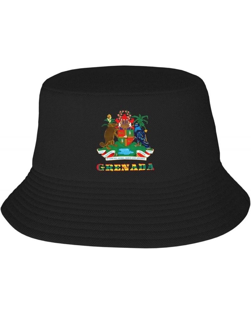 Paraguay National Emblem Bucket Hat Unisex Fisherman Hat Sun Hat Double Structure Travel Hat Wide Brim Beach Hat Grenada Gren...