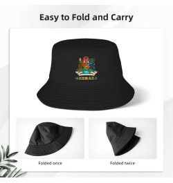 Paraguay National Emblem Bucket Hat Unisex Fisherman Hat Sun Hat Double Structure Travel Hat Wide Brim Beach Hat Grenada Gren...