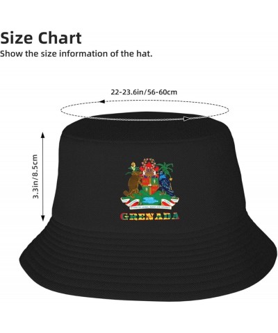 Paraguay National Emblem Bucket Hat Unisex Fisherman Hat Sun Hat Double Structure Travel Hat Wide Brim Beach Hat Grenada Gren...