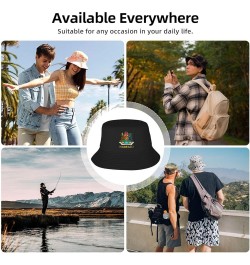 Paraguay National Emblem Bucket Hat Unisex Fisherman Hat Sun Hat Double Structure Travel Hat Wide Brim Beach Hat Grenada Gren...