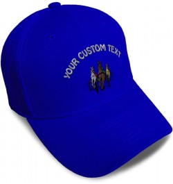 Baseball Cap Western Horse Race Sulky Racers Pets Hats for Men & Women Royal Blue Personalized Text Here $13.50 Baseball Caps