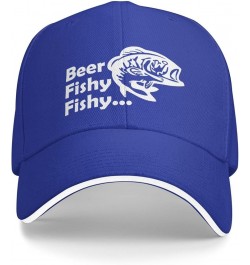 Beer Fishy Fishy Black Dad Hat Classic Adjustable Baseball Cap Hip Hop Sun Hats for Men Women Blue $11.30 Baseball Caps