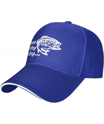 Beer Fishy Fishy Black Dad Hat Classic Adjustable Baseball Cap Hip Hop Sun Hats for Men Women Blue $11.30 Baseball Caps