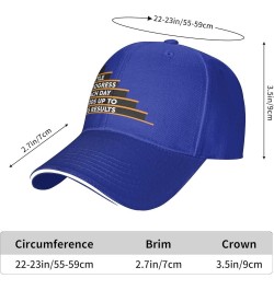 A Little Progress Each Day Adds Up to Big Results Baseball Cap Sandwich Brim Hats for Men Women Adjustable Caps Blue $13.31 B...