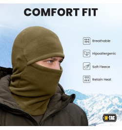 Elite Winter Fleece Balaclava - Cold Weather Mask Thermal for Winter - Men Tactical Army Olive $11.97 Balaclavas