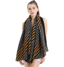 Women Soft Cotton Hemp Scarf Shawl, Fall Winter Lightweight Warm Shawl Wrap Yellow $9.38 Scarves