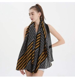 Women Soft Cotton Hemp Scarf Shawl, Fall Winter Lightweight Warm Shawl Wrap Yellow $9.38 Scarves