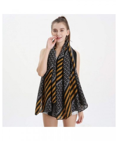 Women Soft Cotton Hemp Scarf Shawl, Fall Winter Lightweight Warm Shawl Wrap Yellow $9.38 Scarves