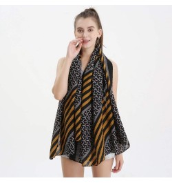 Women Soft Cotton Hemp Scarf Shawl, Fall Winter Lightweight Warm Shawl Wrap Yellow $9.38 Scarves