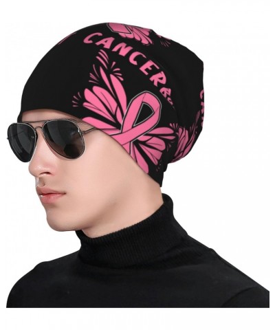 Breast Cancer Awareness Comfort Elegance Knitted Hat Black Daily for Men Women $13.42 Skullies & Beanies