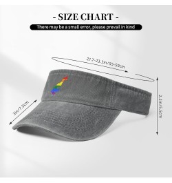 LGBT Flag Map of Monaco Sun Visor Hats for Women Men Adjustable Sports Sun Hats Cotton Golf Cap Gray $14.57 Visors