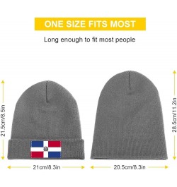 Winter Knitted Beanie Hats Haiti Flag Warm Thick Casual Snow Knit Hat for Men Women Charcoal-Style-5 One Size Charcoal-style-...