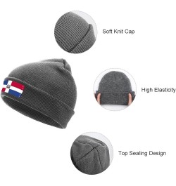 Winter Knitted Beanie Hats Haiti Flag Warm Thick Casual Snow Knit Hat for Men Women Charcoal-Style-5 One Size Charcoal-style-...