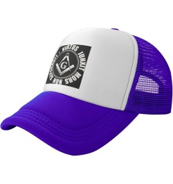 Masonic Symbol White Trucker Hat Men Mesh Baseball Cap Baseball Hats Women Sun Hat Dad Cap Fishing hat Black Purple $9.84 Bas...