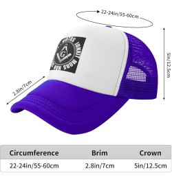 Masonic Symbol White Trucker Hat Men Mesh Baseball Cap Baseball Hats Women Sun Hat Dad Cap Fishing hat Black Purple $9.84 Bas...