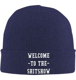 Welcome to The Shitshow Beanie Hat Men Winter Warm Hat Women Knit Stocking Hat Slouchy Skull Cap Knitted Hat Black Navy Blue ...