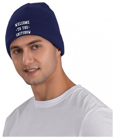 Welcome to The Shitshow Beanie Hat Men Winter Warm Hat Women Knit Stocking Hat Slouchy Skull Cap Knitted Hat Black Navy Blue ...