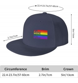 All Places Should Be Safe Spaces Gay Pride Ally LGBTQ Month Women's Baseball Cap Retro Trucker Hat Adjustable Navy Blue $10.0...