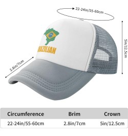 Brazil Flag Mesh Trucker Hats for Mens Womens Casquette Snapback Baseball Caps Gray $10.27 Baseball Caps