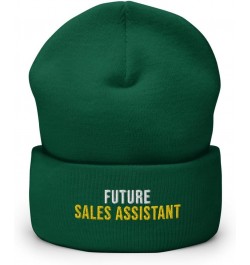 Future Sales Assistant Hat (Embroidered Cuffed Beanie) Sales Assistant Apparel Spruce $19.19 Skullies & Beanies