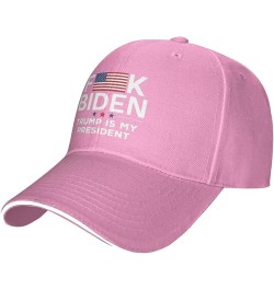 Fuck Biden Trump is My President Baseball Cap Men Ponytail Hat Women Dad Hat Sun Hat Adjustable Trucker Hat Black Pink $11.17...