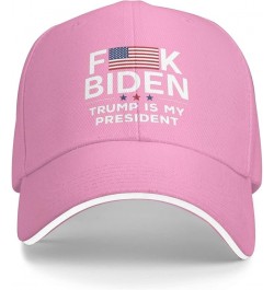 Fuck Biden Trump is My President Baseball Cap Men Ponytail Hat Women Dad Hat Sun Hat Adjustable Trucker Hat Black Pink $11.17...