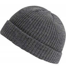 Solid Fashion All- Winter Warm Knitted Color Hat Unisex Casual Thick Hat Baseball Caps Male Hats and Caps 4-grey $10.07 Bombe...