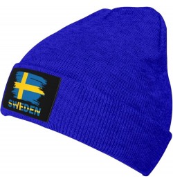 Vintage Sweden Flag Unisex Winter Knit Hat Black Blue $14.84 Skullies & Beanies