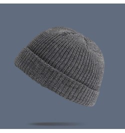 Solid Fashion All- Winter Warm Knitted Color Hat Unisex Casual Thick Hat Baseball Caps Male Hats and Caps 4-grey $10.07 Bombe...