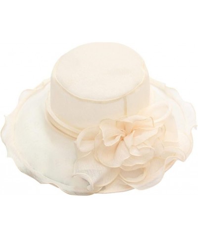 Women's Church Fascinator Bridal Tea Party Wedding Hat Frat Boy Costume L-beige $7.68 Sun Hats