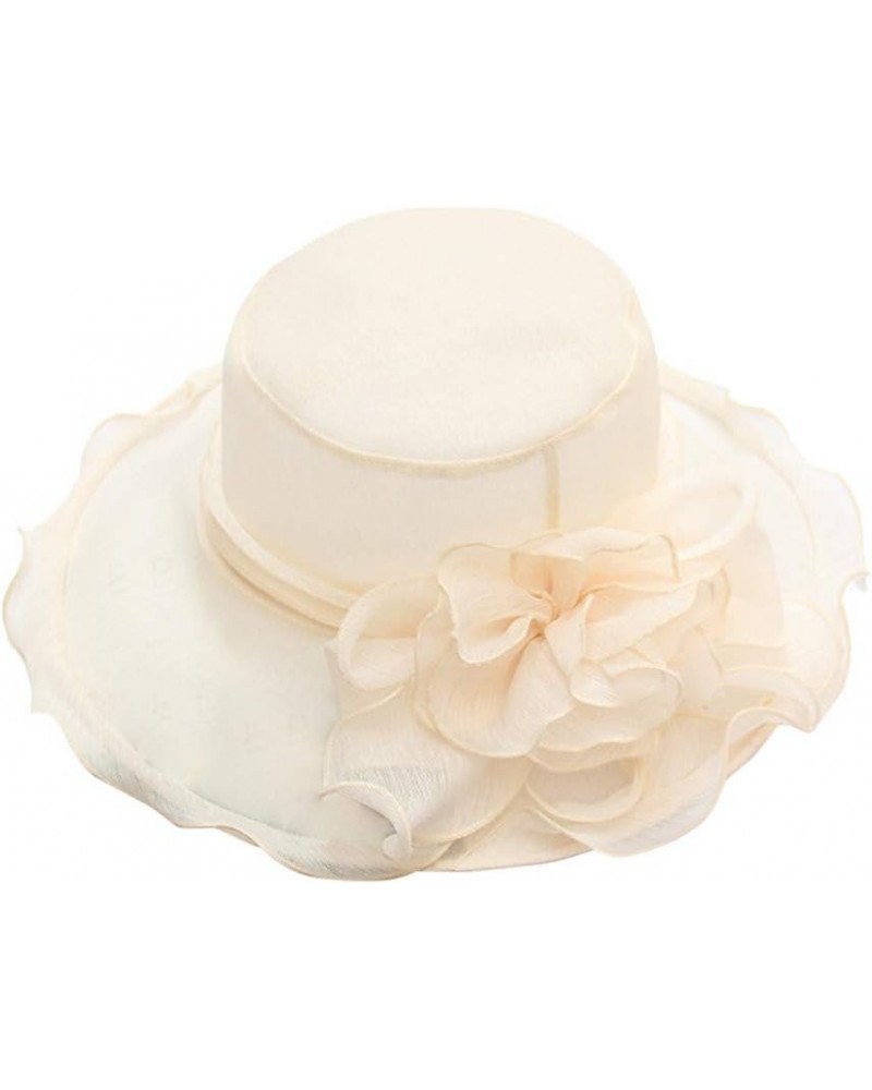 Women's Church Fascinator Bridal Tea Party Wedding Hat Frat Boy Costume L-beige $7.68 Sun Hats