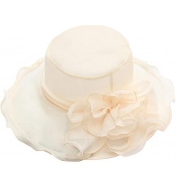 Women's Church Fascinator Bridal Tea Party Wedding Hat Frat Boy Costume L-beige $7.68 Sun Hats