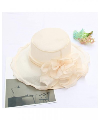 Women's Church Fascinator Bridal Tea Party Wedding Hat Frat Boy Costume L-beige $7.68 Sun Hats