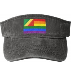 The Republic of The Congo Rainbow Flag Sun Visor Hats for Women Men Adjustable Sports Sun Hats Cotton Golf Cap Deep Heather $...