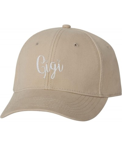 Gigi Gift Idea Grandma Aunt Dad Deluxe Trucker Flatbill Baseball Embroidered Hat Baseball Khaki $12.28 Baseball Caps