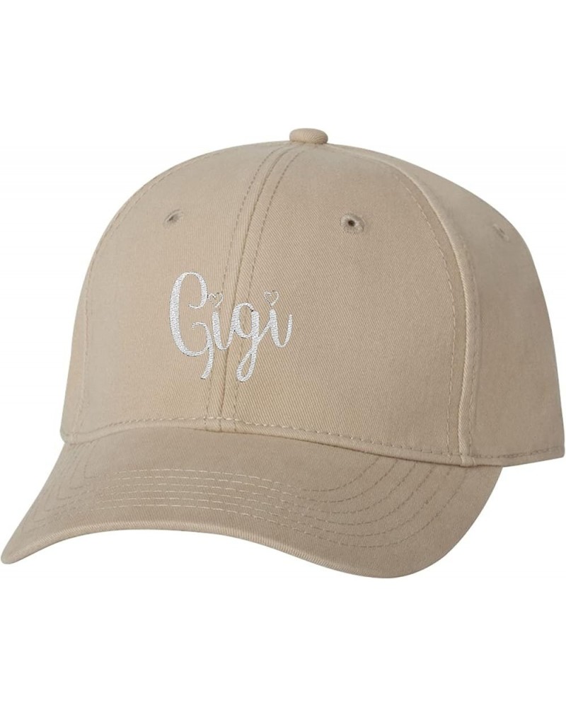 Gigi Gift Idea Grandma Aunt Dad Deluxe Trucker Flatbill Baseball Embroidered Hat Baseball Khaki $12.28 Baseball Caps