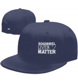 Squirrel Lives Matter Hats for Men Women Adjustable Flat Brim Bill Baseball Cap Novetly Hip Hop Trucker Hat Black Navy Blue $...