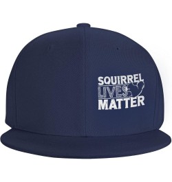 Squirrel Lives Matter Hats for Men Women Adjustable Flat Brim Bill Baseball Cap Novetly Hip Hop Trucker Hat Black Navy Blue $...