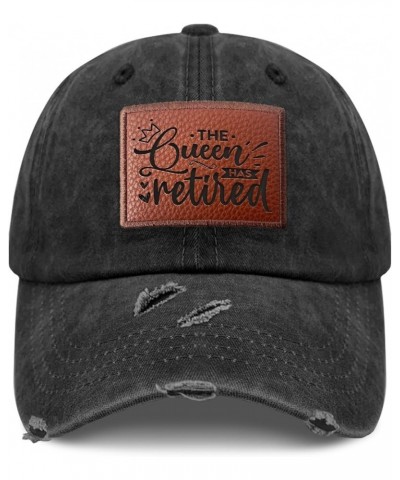 The Queen has Retired Cowboy hat Vintage Running Hats Gifts for Men Who Like Engraved,Workout Hats Suitable for Allblack $12....