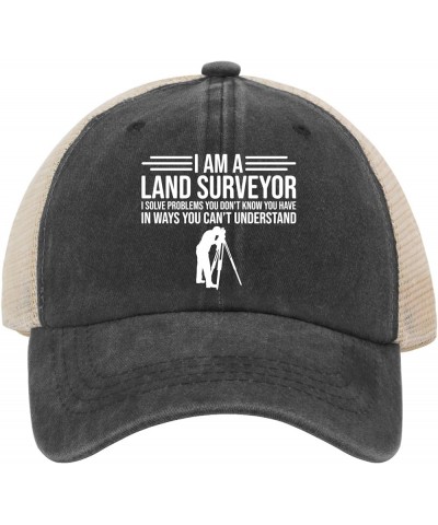 Beach hat Telescope i am a Land surveyr Solve Problems You Don't Know You Have in Ways You Can't Understand Golf Hats Allblac...