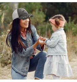 Custom Distressed Trucker Hat Black & Gold Hair Don't Care Cotton Black Gray Personalized Text Here $13.44 Baseball Caps