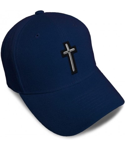 Custom Baseball Cap Chaplain Cross Embroidery Insignias Chaplain Cross Embroidery Acrylic Dad Hats for Men & Women Navy $12.2...