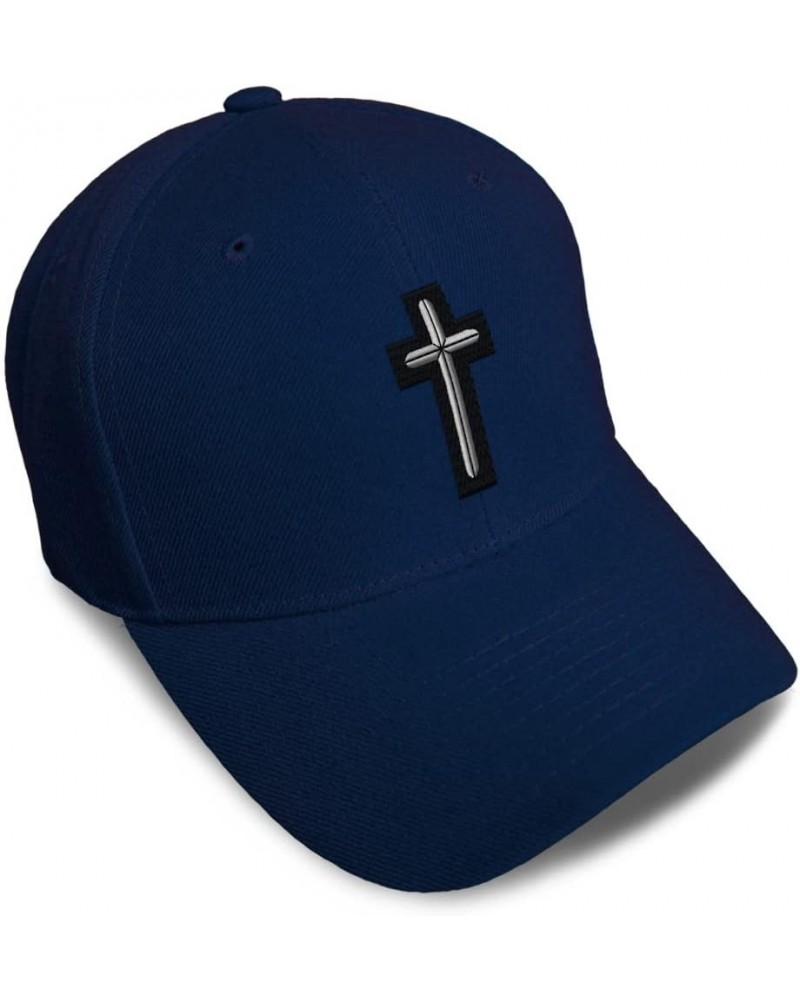 Custom Baseball Cap Chaplain Cross Embroidery Insignias Chaplain Cross Embroidery Acrylic Dad Hats for Men & Women Navy $12.2...