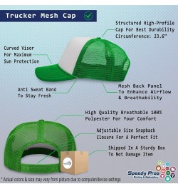 Custom Trucker Hat Irish for A Day St Patrick's St Patty Clover Irish Drinking Ireland Polyester Adjustable Kelly Green $12.4...