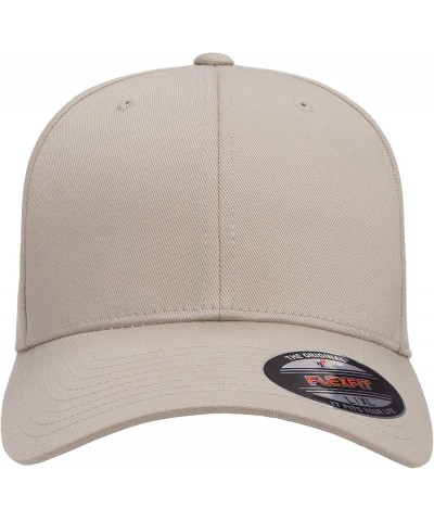 Wooly Combed Twill Fitted Baseball Cap Stone $11.00 Baseball Caps