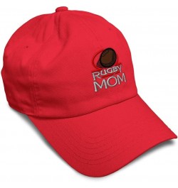 Custom Soft Baseball Cap Rugby Mom Embroidery Humor Sport Twill Cotton Ball Dad Hats for Men & Women Red Design Only $15.11 B...