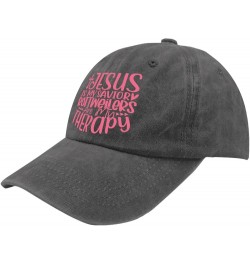 Jesus is My Savioy Rotweilers are My Therapy Trucker Hat Mens Outdoor Hat Pigment Black Golf Hats Men Gifts for Pigment Black...