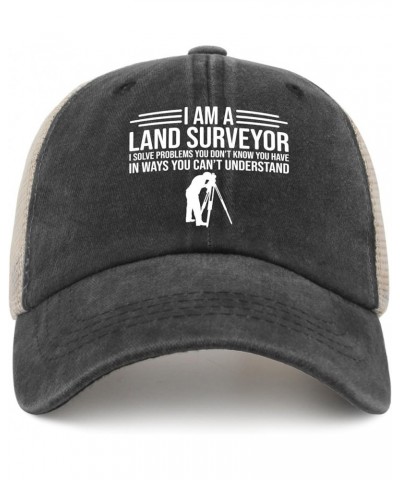 Beach hat Telescope i am a Land surveyr Solve Problems You Don't Know You Have in Ways You Can't Understand Golf Hats Allblac...