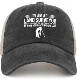 Beach hat Telescope i am a Land surveyr Solve Problems You Don't Know You Have in Ways You Can't Understand Golf Hats Allblac...