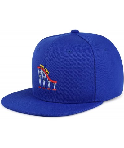 Roller Coaster Hip-Hop Snapback Hat Embroidered Baseball Cap Tycoon 07. Blue $11.99 Baseball Caps